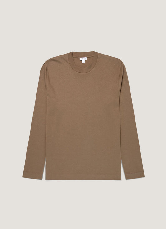 Mens Long Sleeve Heavyweight Tshirt In Dark Cedar Mtsh0182 Brgr