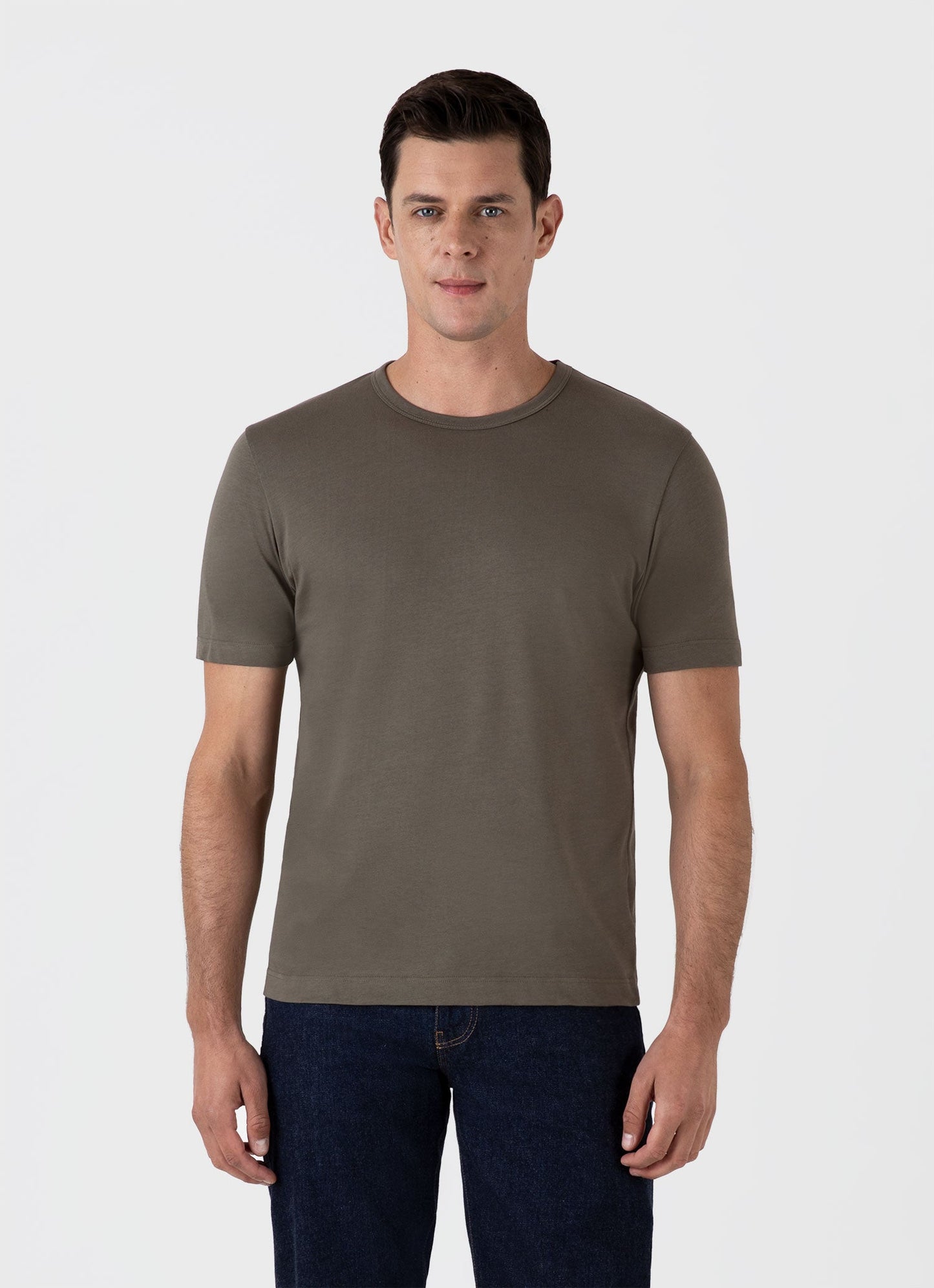 Mens Single Jersey Tshirt In Khaki Mtsh0187 Gngy