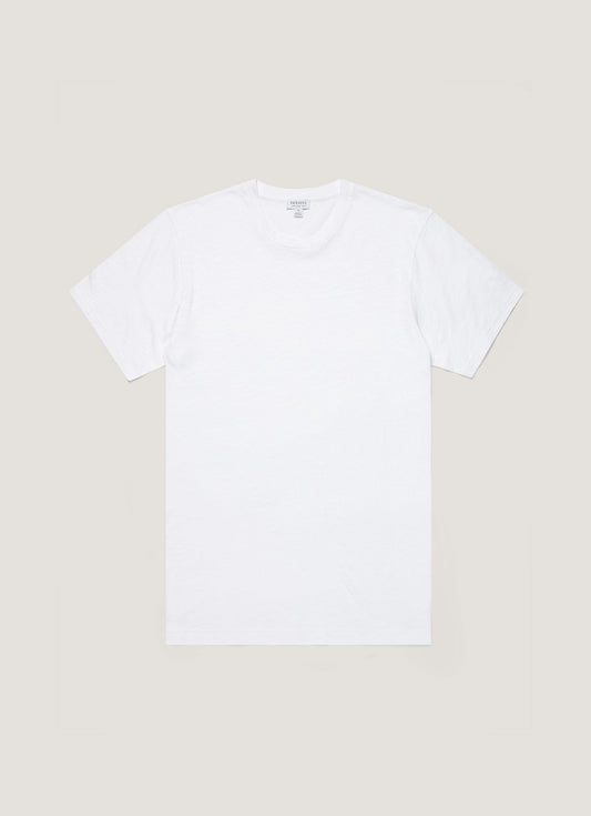 Mens Cotton Linen Tshirt In White Mtsh0192 Whaa