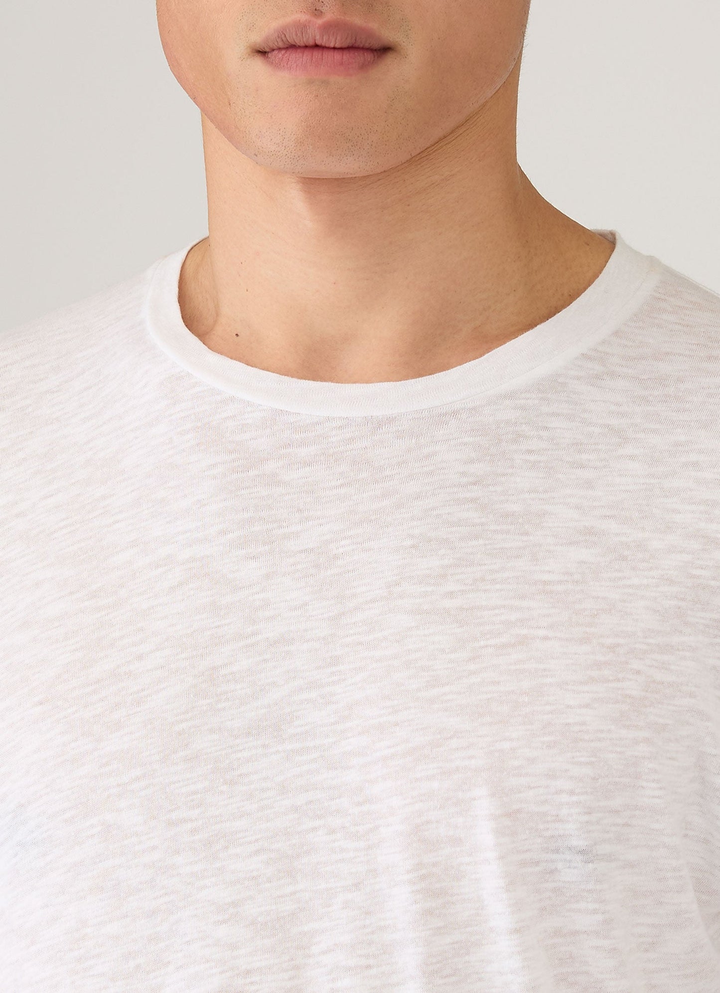 Mens Cotton Linen Tshirt In White Mtsh0192 Whaa