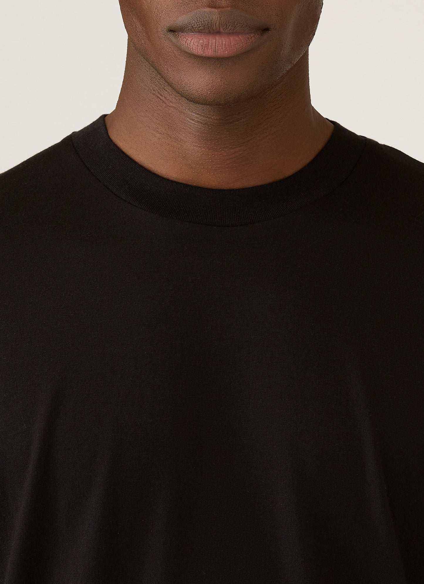 Mens Silk Cotton Cashmere Tshirt In Black Mtsh0203 Bkaa