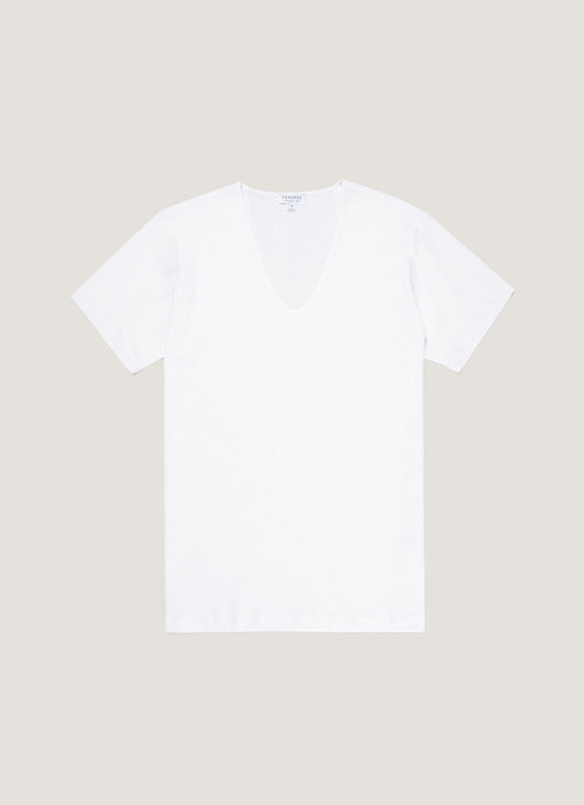 Q14 Cellular Low V Neck T Shirt