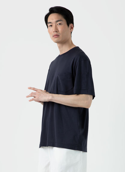 Mens Nigel Cabourn Tshirt In Navy Ncmtsh0171 Buaa