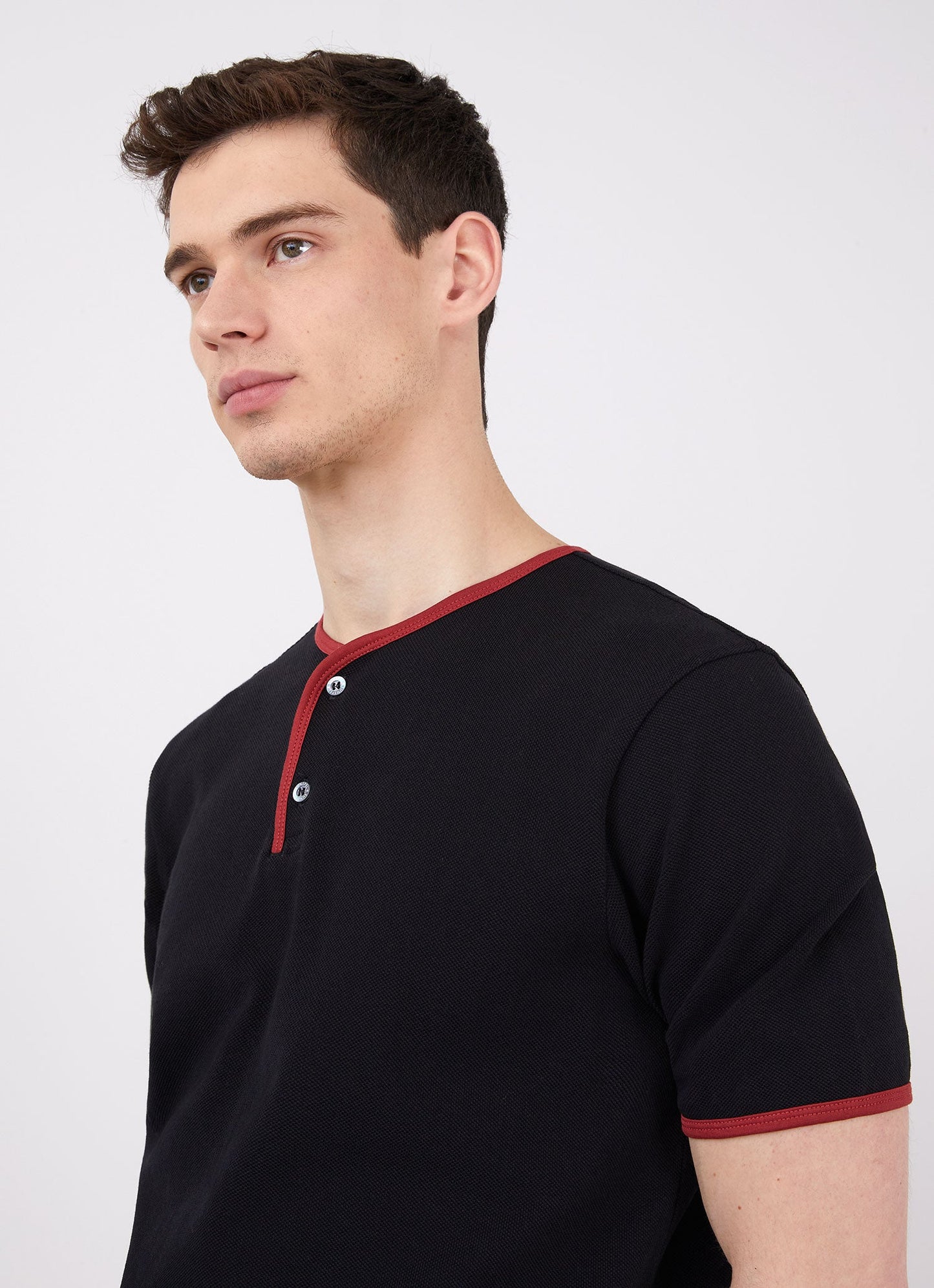 Mens Paul Weller College Henley In Black