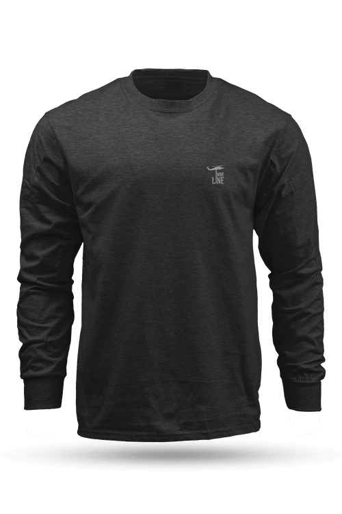 Small Dropline Logo - Heathered Long Sleeve