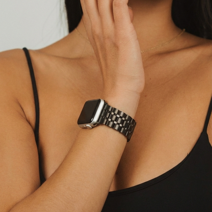 Stainless Steel Apple Watch Strap - Black
