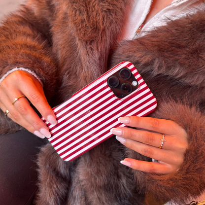 Tough MagSafe® Phone Case - Cherry Red Stripes