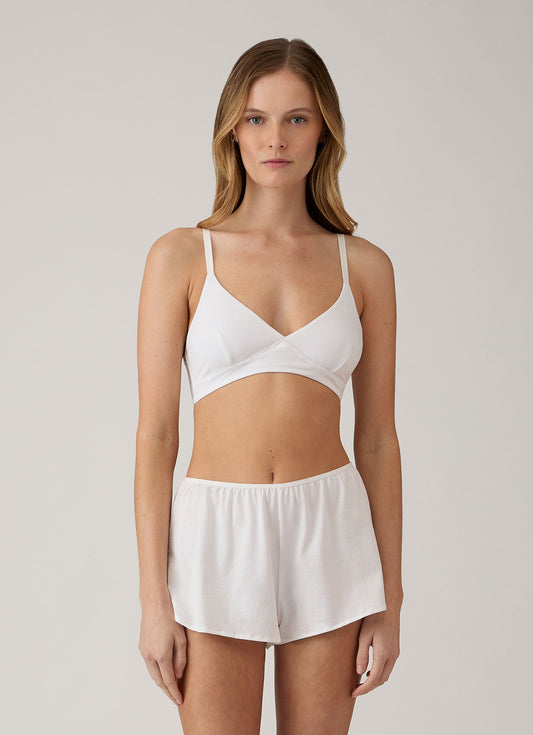 Womens Long Staple Cotton French Knicker White Wfrk4506