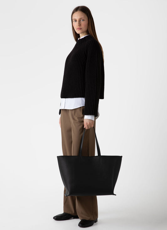 Womens Lambswool Chunky Funnel Neck Jumper In Coffee Twist Wjum8188 Bren