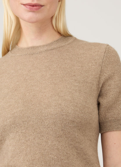 Womens Cashmere Tshirt In Mink Wjum8231 Brgb