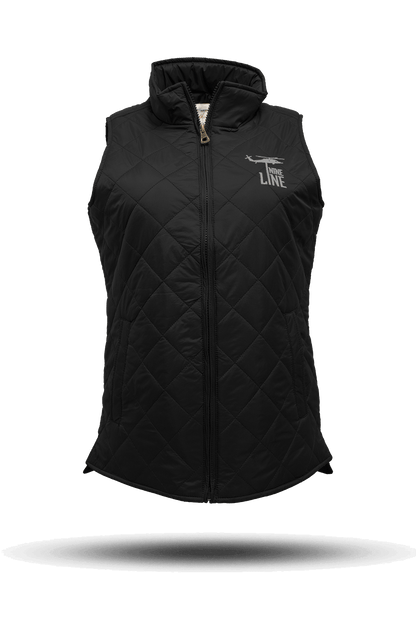 Women's Diamond Quilted Vest with Dropline Logo
