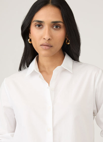 Womens Cotton Shirt White Wsht2057 Whaa