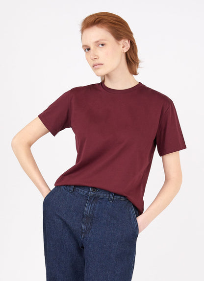 Womens Boy Fit T Shirt In Port