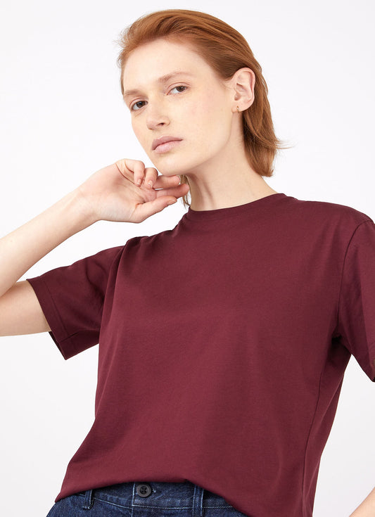Womens Boy Fit T Shirt In Port