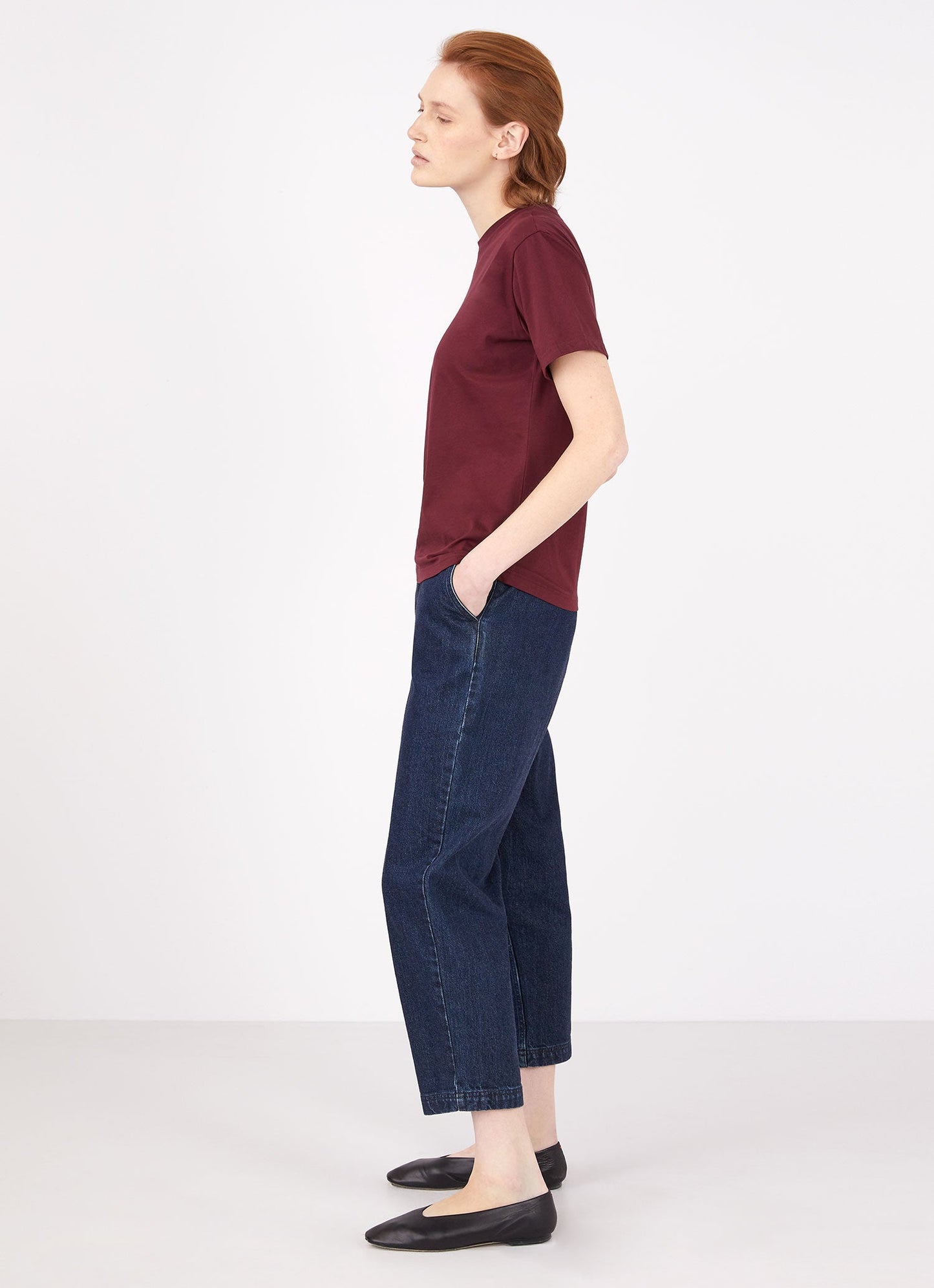 Womens Boy Fit T Shirt In Port