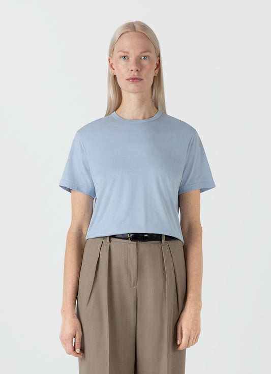 Womens Relaxed Fit Tshirt In Blue Mist Wtsh0170 Buvq