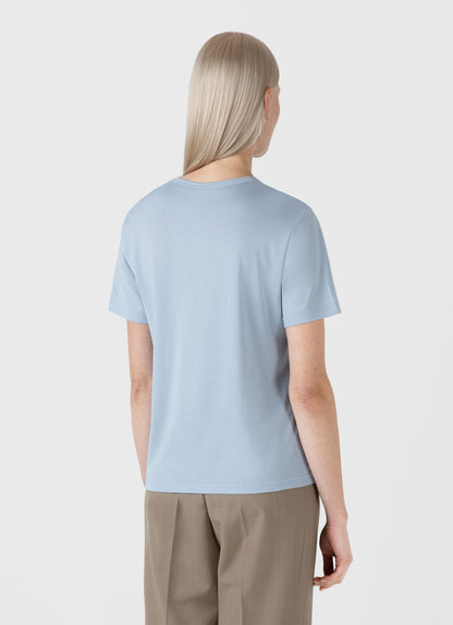 Womens Relaxed Fit Tshirt In Blue Mist Wtsh0170 Buvq